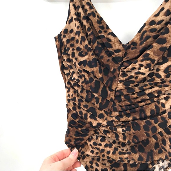 MAGICSUIT by MIRACLESUIT Slimming Ruched One Piece Swimsuit Animal Print Cheetah - Picture 2 of 10